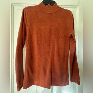 Women’s Petite Large Napa Valley Burnt Orange Acrylic Pullover. NWT.